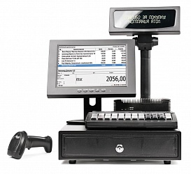 POS-система АТОЛ Супермаркет 10'' NFD10, черная, FPrint-11ПТК + Frontol Торговля ЕГАИС