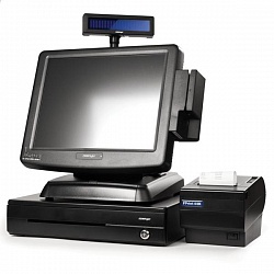 POS-комплект 12" KS-7212 c FPrint-55K черный, Windows POS-Ready 2009