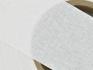 Полиэстеровая лента имитация хлопка C401W белая без покрытия 30мм/100м